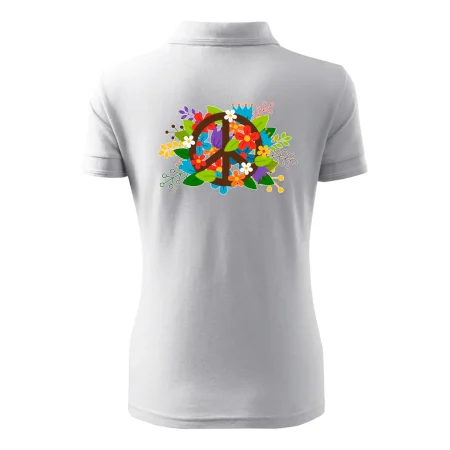 Peace symbol prerastený kvetinami