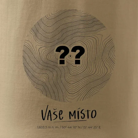 Vaše miesto - vrstevnice v kruhu