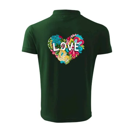 Love nápis květovaný