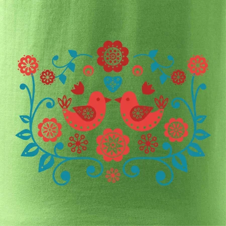folklór - dva červené vtáčiky