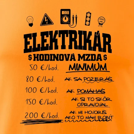 Hodinová mzda elektrikár