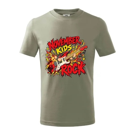 Rocková novembrová gitara s detskými rukami