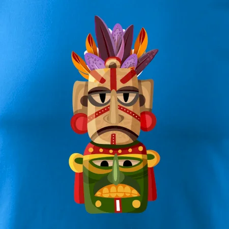 Mayová maska s perím