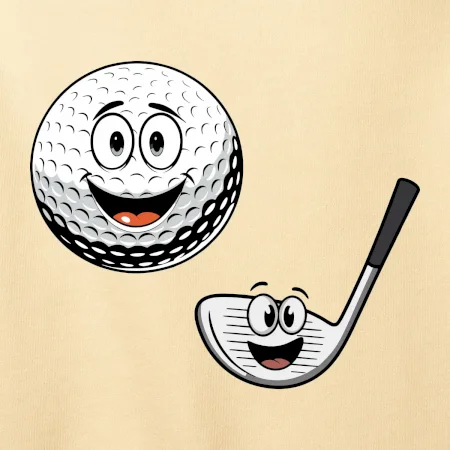 Parové tričko - Golfová palica a loptička