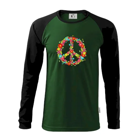 Peace symbol červené kvety