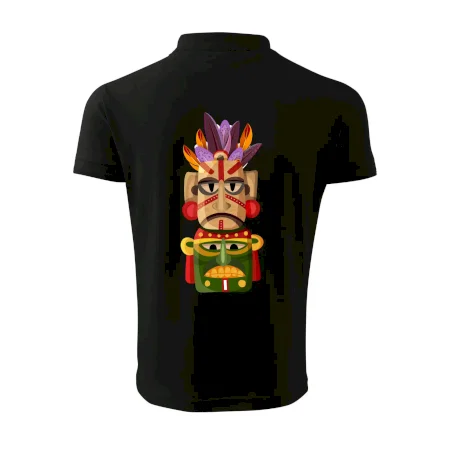 Mayová maska s perím