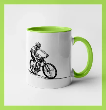 MTB kreslený cyklista