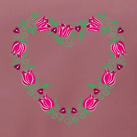 Červené tulipánové srdiečko (Pecka design)
