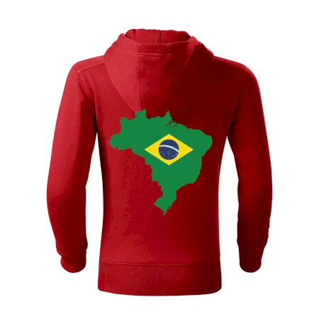 Brazília vlajka v mape