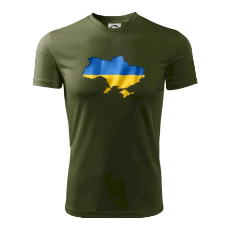 Ukrajina vlajka mapa