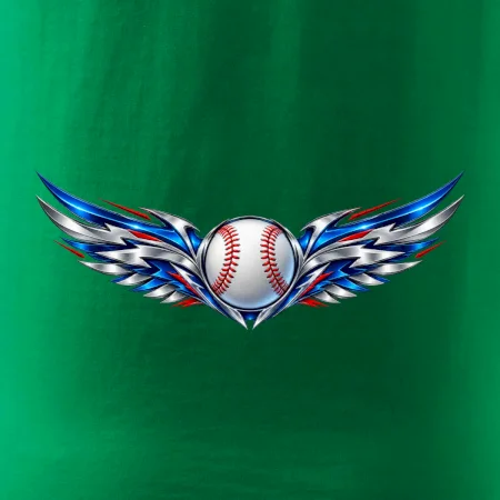 Baseballový míček s kovovými křídly