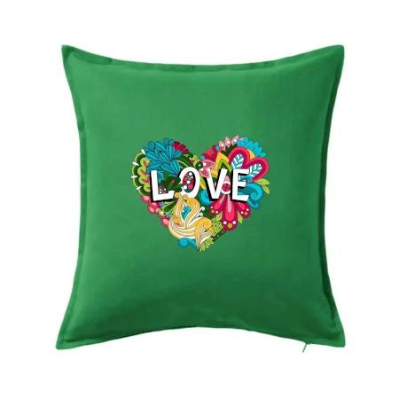 Love nápis květovaný