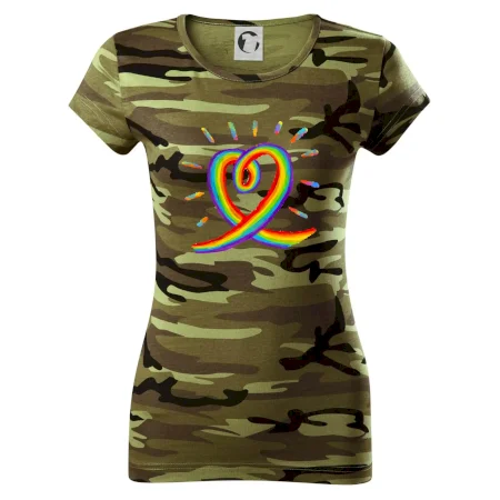 Srdce pride dúha kreslená