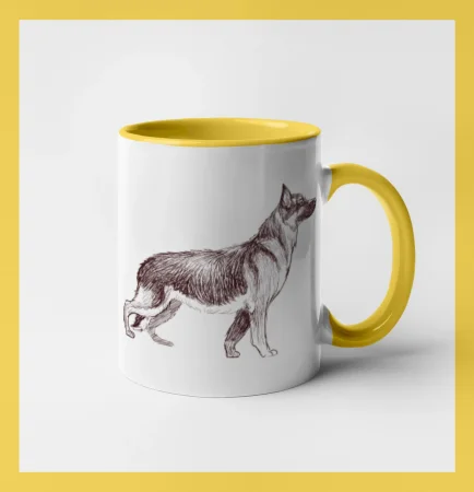 Nemecký ovčiak - kreslený skica  