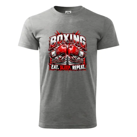 Boxerské rukavice v ringu eat sleep repeat