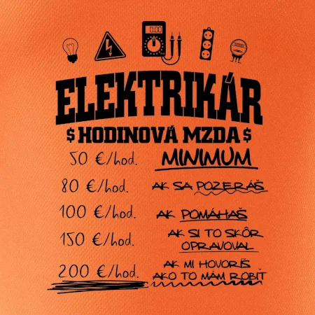 Hodinová mzda elektrikár