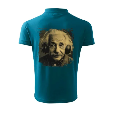 Albert Einstein so slúchadlami