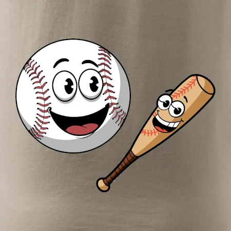 Parové tričko - baseballová raketa a loptička