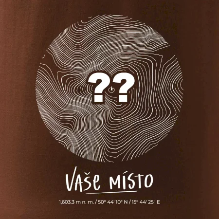 Vaše miesto - vrstevnice v kruhu