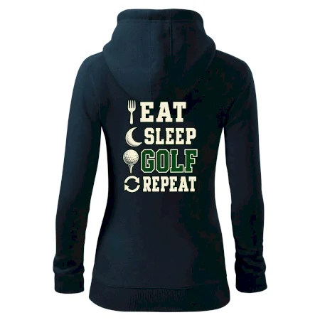Eat sleep golf repeat typografie