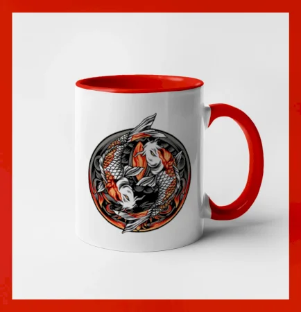 Yin & Yang Koi kapor - oranžový