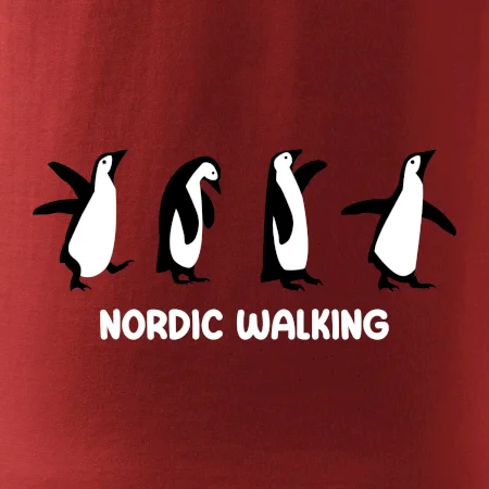 Nordic walking tučniaky - kreslený