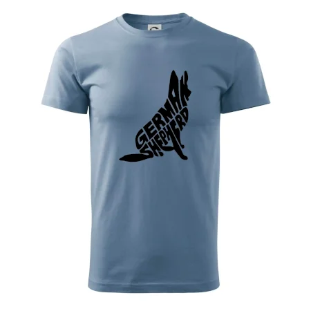 Nemecký ovčiak sediaci napis