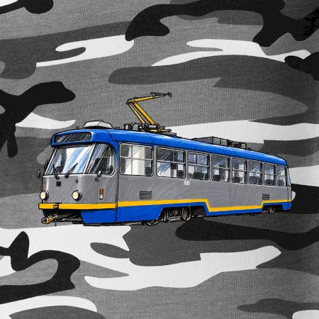 T3R SLF modrošedá kresba fixem