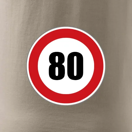Dopravná značka - obmedzenie rýchlosti 80