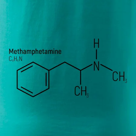 Molekulárna štruktúra Metamfetamín