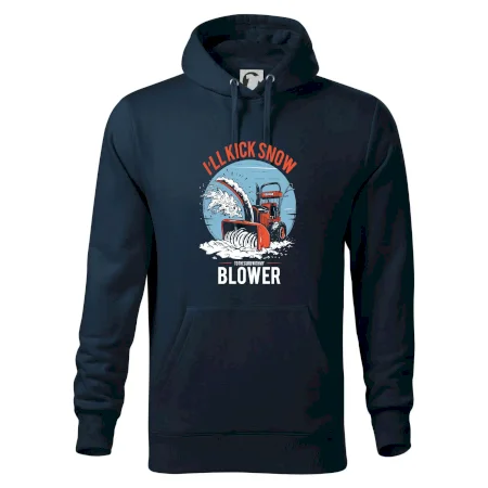 Kick snow blower