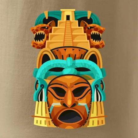 Mayová maska s pyramídou