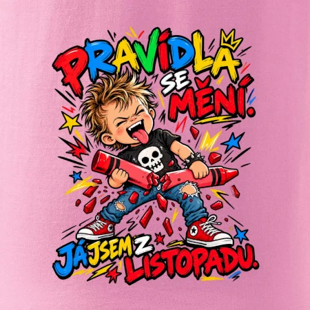 Pravidla se mění listopadový rebel s rozlomenou pastelkou