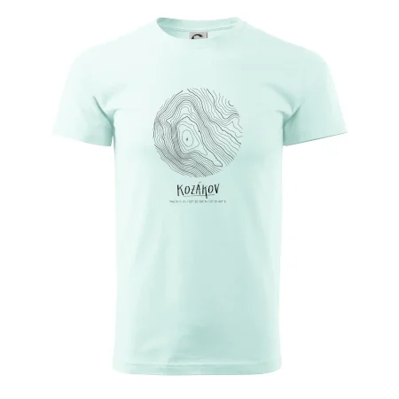 Kozákov - vrstevnice v kruhu