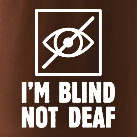 I'm blind not deaf