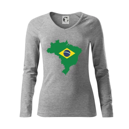 Brazília vlajka v mape