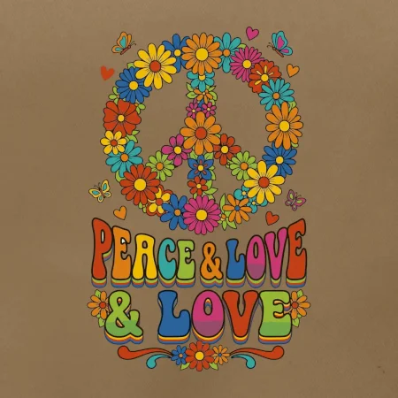 Peace and love - na výšku s květy