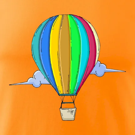 Teplovzdušný balón v oblakoch