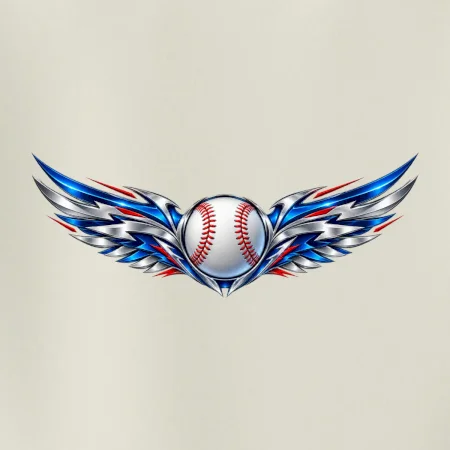 Baseballový míček s kovovými křídly