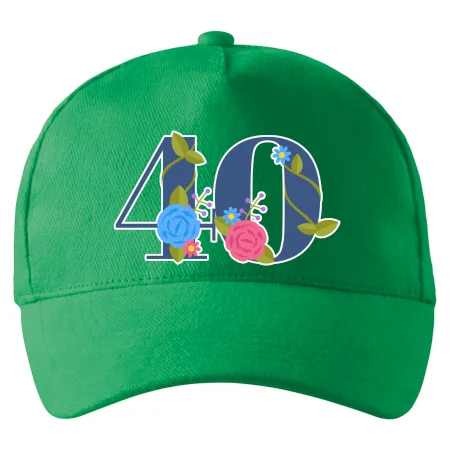 Kvetinové číslo kreslené - 40
