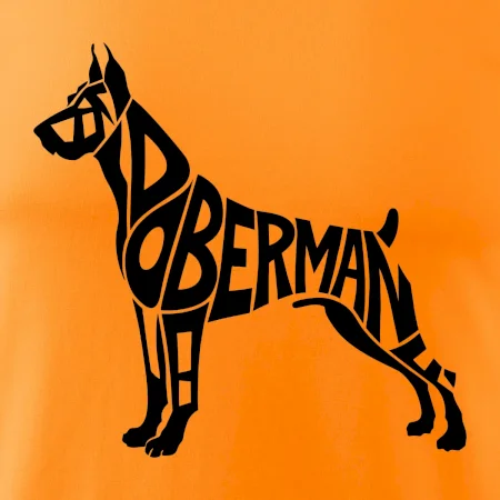 Doberman - nápis v tele