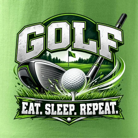 Golfová palica s loptičkou eat sleep repeat