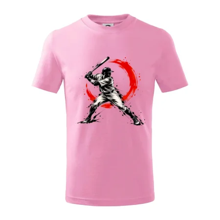 Baseballový pálkař japonská tušová malba