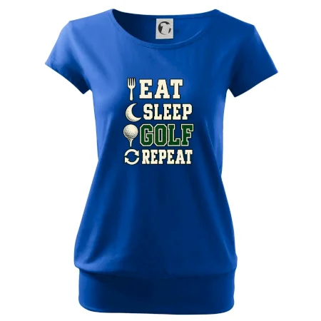 Eat sleep golf repeat typografie