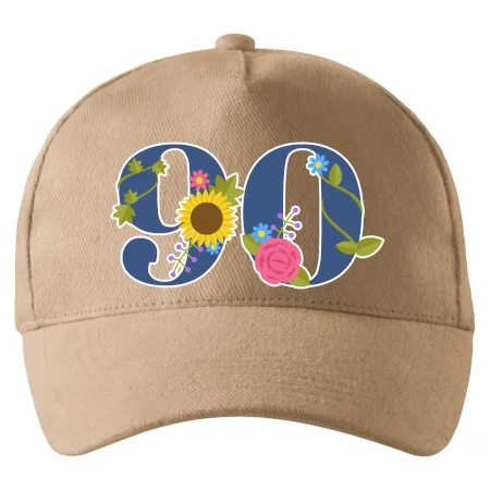 Kvetinové číslo kreslené - 90