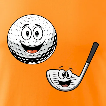 Parové tričko - Golfová palica a loptička