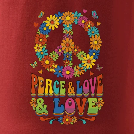 Peace and love - na výšku s květy