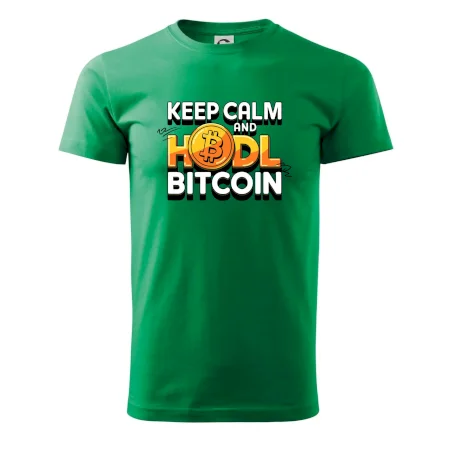 3D nápis Keep Calm and HODL Bitcoin