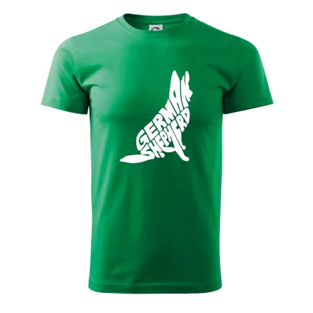 Nemecký ovčiak sediaci napis