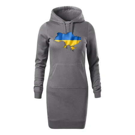 Ukrajina vlajka mapa